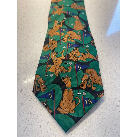Scooby-Doo Cartoon‎ Network 1999 Golfing Necktie 57" - Picture 1 of 6